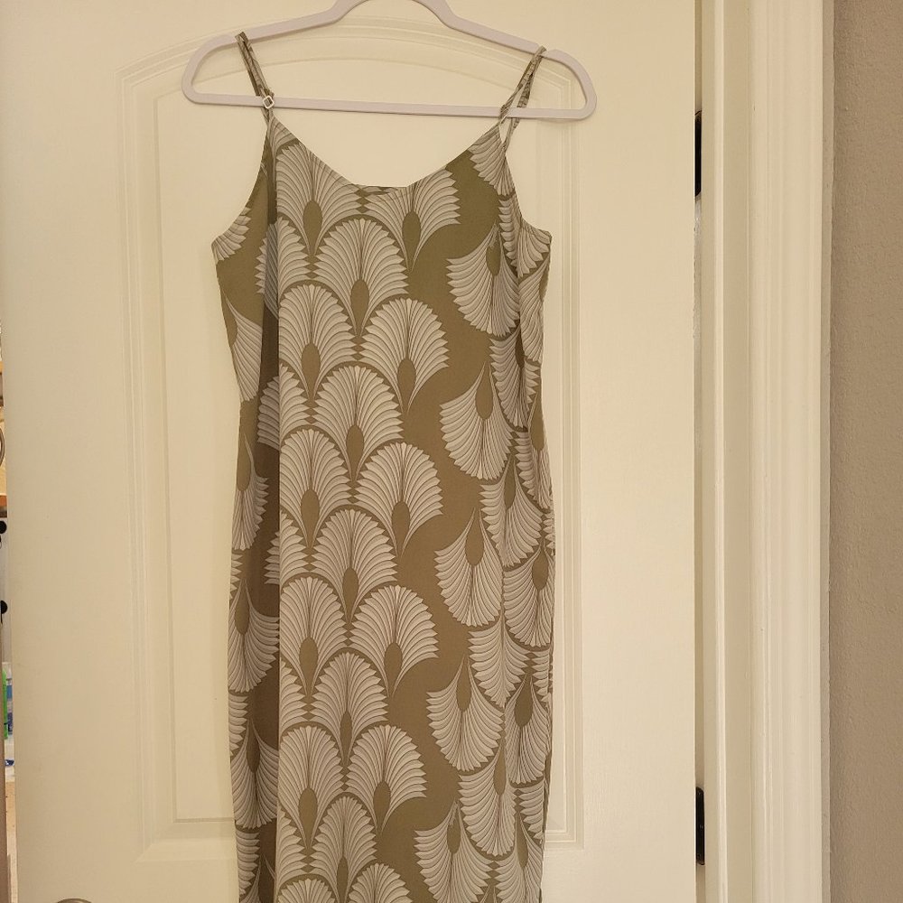 Manuheali'i Lauhala V Neck Slip Dress Sm Like New